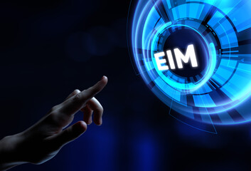 EIM Enterprise information management system on virtual screen.