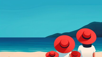 Create heartwarming illustrations of family fun, featuring outdoor picnics, beach outings, and playful activities that celebrate togetherness. Clean and Clear Color, Realistic Photo, , Minimalism,