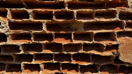 weathered aged brick wall