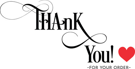 Thank You for Your Order. Elegant Thank You for Your Order Design with Stylish Graphics. Sophisticated Thank You for Your Purchase Image with Modern Elements. Chic Thank You for Your Order Graphic