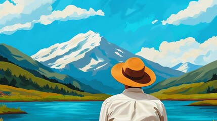 Capture the spirit of family adventure with illustrations of outdoor expeditions, wildlife encounters, and nature hikes that foster discovery and bonding. Clean and Clear Color, Realistic Photo, ,