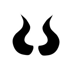 horns icons black silhouette