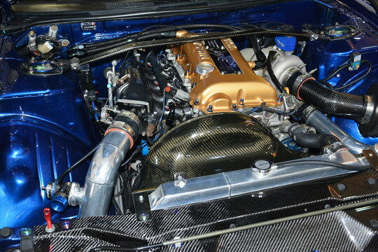 Nissan skyline engine at Neo classic car show in Muntinlupa, Philippines