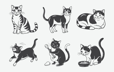 Print Ultimate Cat Silhouette Vector Set: Perfect Designs for Your Creative Projects