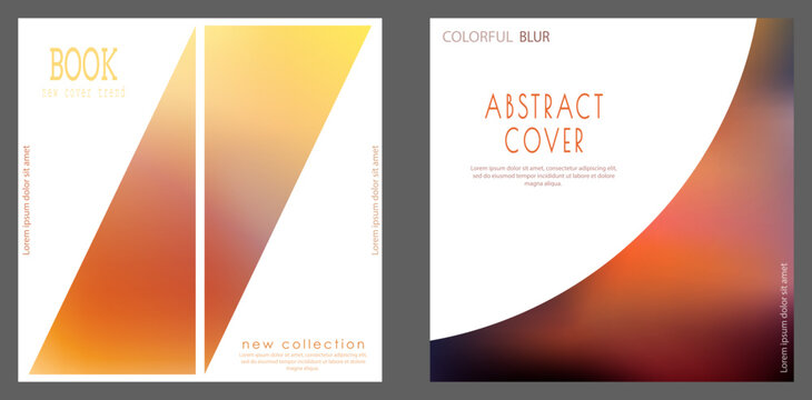 Colorful gradient with blur. Template for the cover of a catalog, brochure, booklet, poster, banner. The title page of the printed edition