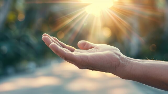 Person offering a helping hand, symbolizing generous welfare and voluntary efforts ideal for non-profit promotions, volunteer organizations, and community support imagery