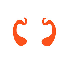 Devil horn logo Vector icon