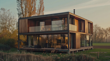 Obraz premium Modern prefabricated modular house 