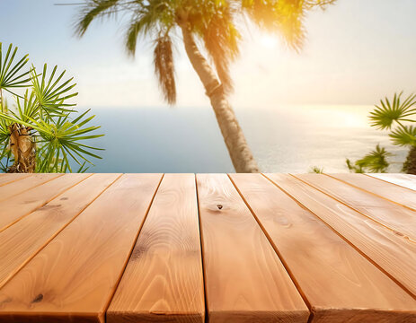 table on beach