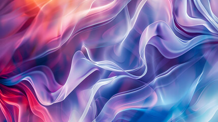 Obraz premium A dynamic, dark backdrop illuminated by vibrant neon streaks ,holographic iridescent neon curved wave in motion dark background