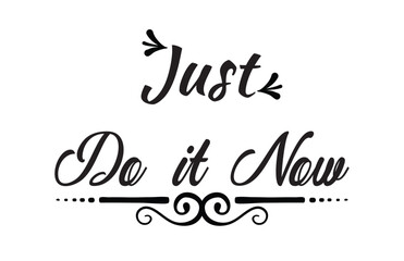 DO IT! black vector brush calligraphy banner