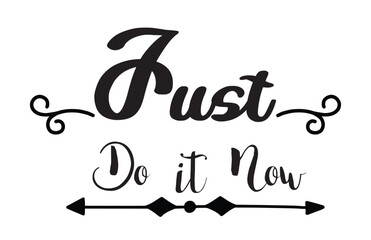 DO IT! black vector brush calligraphy banner