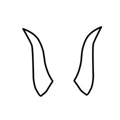 Horn thin line icon
