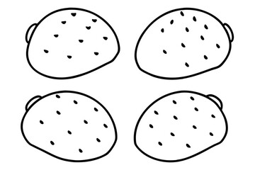 Haggis line art design elegant dish artwork drawing