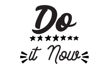 DO IT! black vector brush calligraphy banner