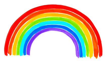 Felt pen hand drawn vector illustration of Rainbow Arc