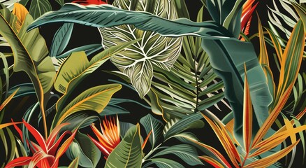 background with natural pattern of split leaves, seamless texture