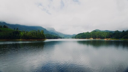 lake and mountains