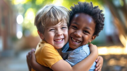 Two best friends; young boys