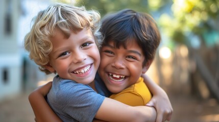 Two best friends; young boys