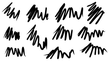 set of vector scribbles