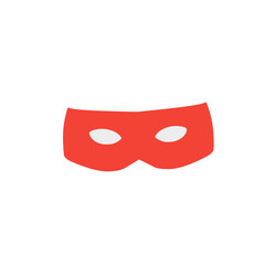 Carnival mask red silhouettes vector