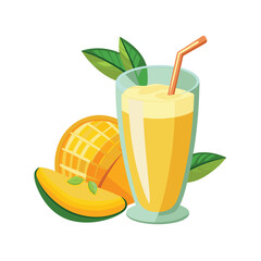 Drinks vector illustration. Collection of cocktails in flat design