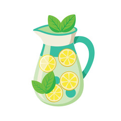 Drinks vector illustration. Collection of cocktails in flat design