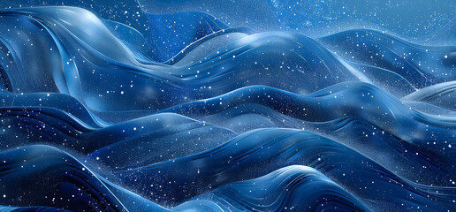 Obraz premium waves of transition soft misty curves of fabric. seamless ups and downs, peak and dip in the flow of mind data structure, and information design