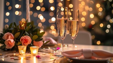 Elegant 21St Birthday Table Setting.