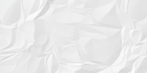 White wrinkly backdrop paper background. panorama craft wrinkly paper texture background, crumpled pattern texture. paper crumpled texture. white fabric crushed textured crumpled.