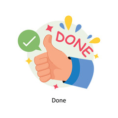 Done concepts style illustration. EPS 10 File