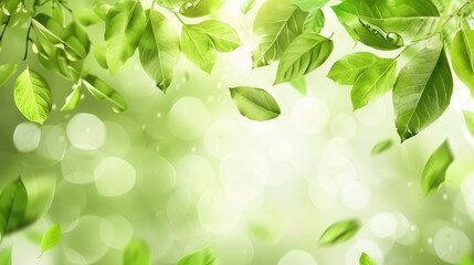 Light background with leaves