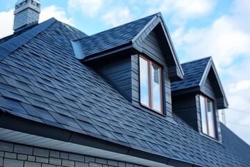 Roof with modern bitumen shingles