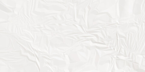 White wrinkly backdrop paper background. panorama craft wrinkly paper texture background, crumpled pattern texture. paper crumpled texture. white fabric crushed textured crumpled.