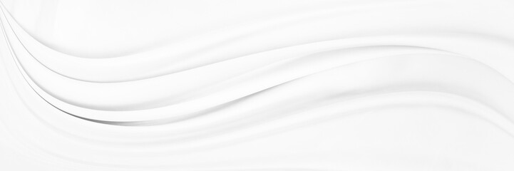White gray satin texture that is white silver fabric silk panorama background with beautiful soft blur pattern natural.