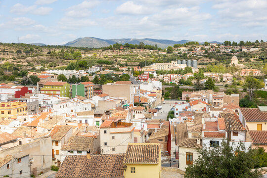 a view over Jerica town, comarca of Alto Palancia, Province of Castellon, Community of Valencia, Spain