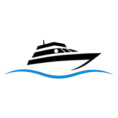 Boat Travel Beach Holiday Logo Vector Perfect Coastal Adventure Design