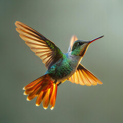 Obraz premium hummingbird fly in blurred background
