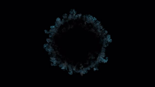 Blue Shockwave Explosion VFX Overlay with Alpha Channel 28