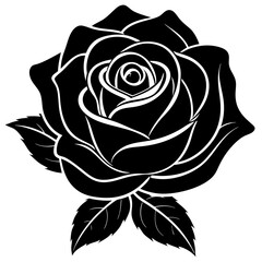 rose vector silhouette
