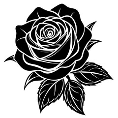 rose vector silhouette