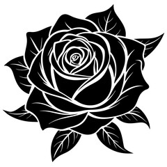 rose vector silhouette
