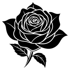 rose vector silhouette