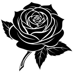 rose vector silhouette