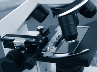 close up pic of scientific microscope