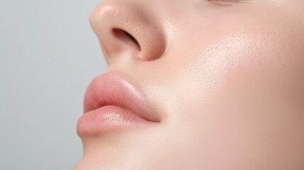 Profile with hydration and protection, realistic, glowing and healthy skin