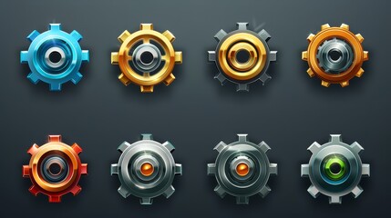 Cog illustration. Beautiful cog concept