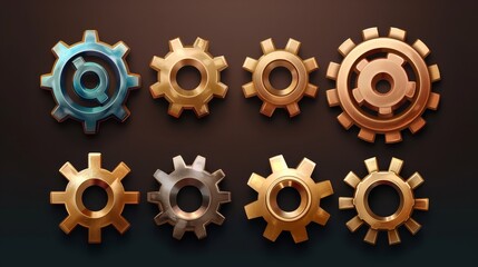 Cog illustration. Beautiful cog concept