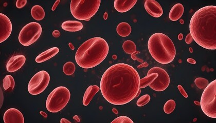 Dynamic red blood cells flowing in plasma theme